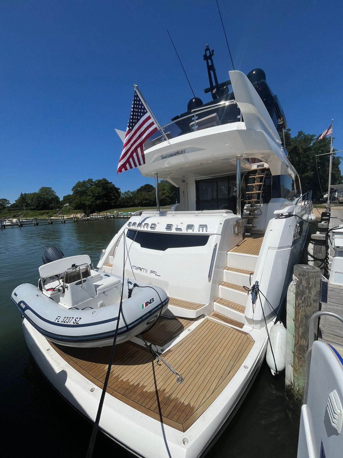 Superyacht at anchor