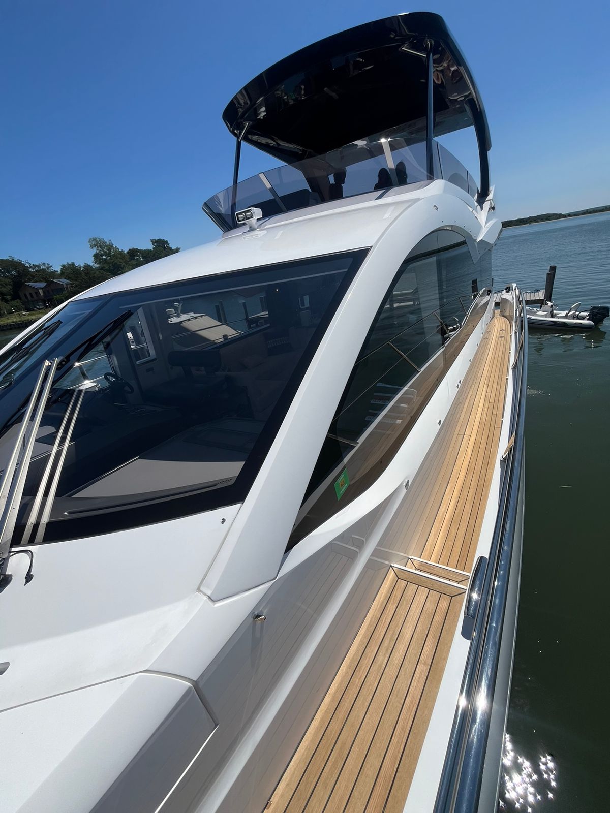 Motor yacht underway